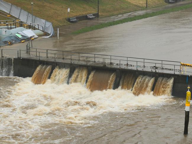 The Parramatta River on Thursday morning. Picture John Grainger