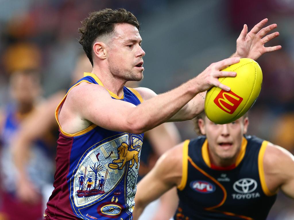 Lachie Neale and the Lions could be headed to the top four. Picture: Chris Hyde/AFL Photos