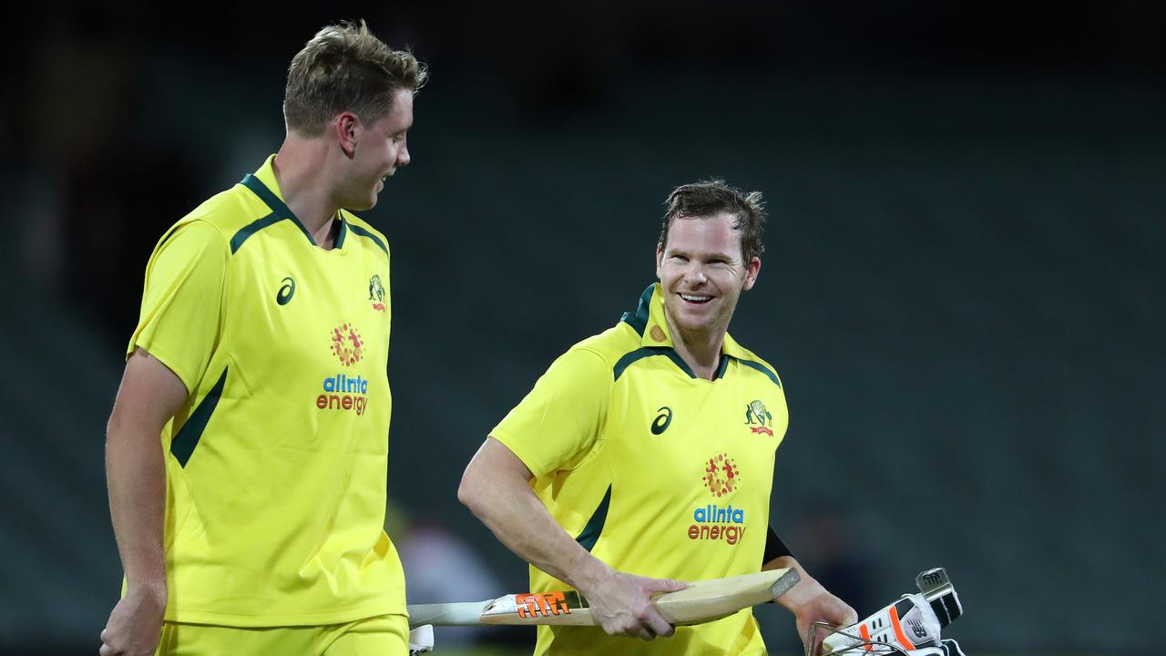 Steve Smith was all smiles after producing one of his best knocks of the year. Picture: Getty Images.