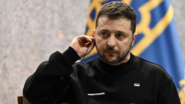 Volodymyr Zelenskyy says that Russia is trying to “erase the family and national identity of young Ukrainians”. Picture: AFP