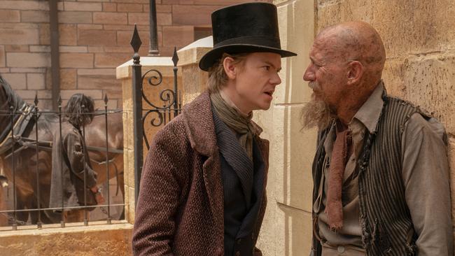 Thomas Brodie-Sangster and David Thewlis in a scene from The Artful Dodger. Picture: Supplied