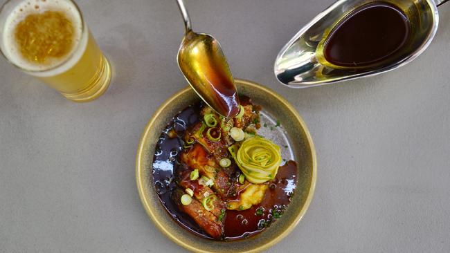 The pork cheek is one of Cheek’s unapologetically big, bold plates. Picture: Nicki Connolly