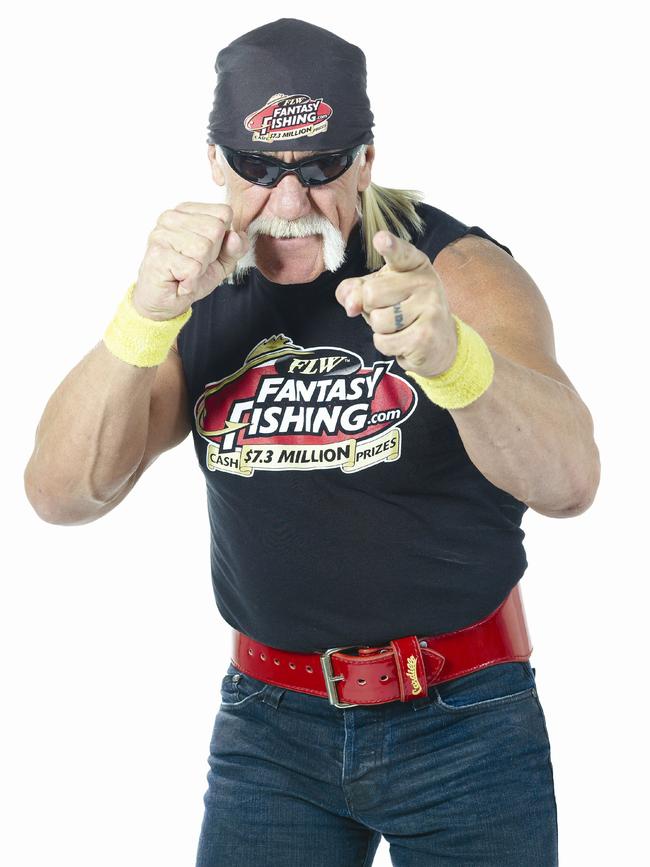 Wrestling legend Hulk Hogan, the face of a $7 million online Fantasy Fishing competition.