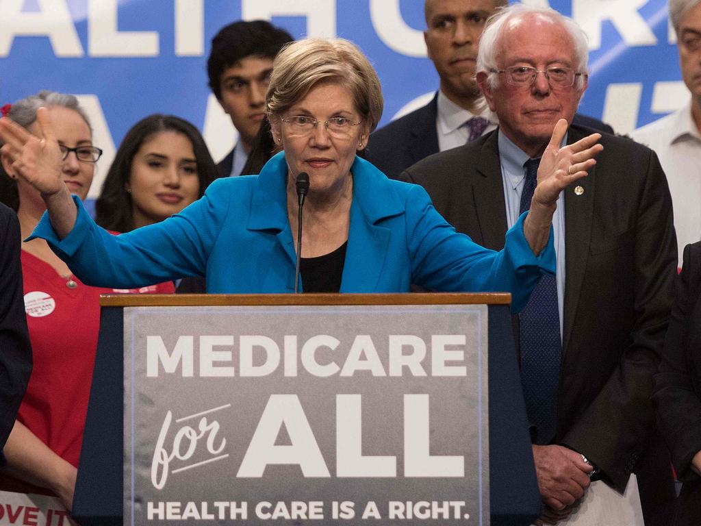 Senator Elizabeth Warren may steal some voters away from Bernie Sanders. Picture: AFP
