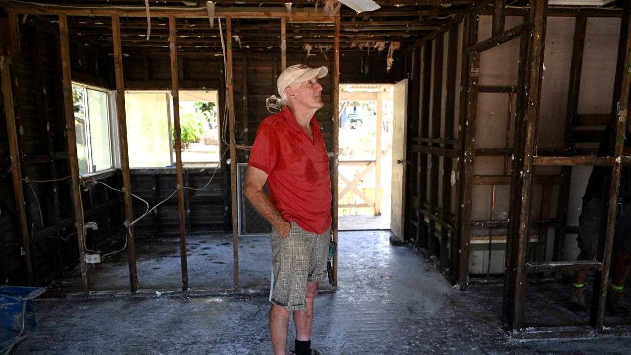 Homeowner Damien Savage can no longer rent out his West Brisbane home after floods ripped through the state two weeks ago. Picture: NCA NewsWire / Dan Peled