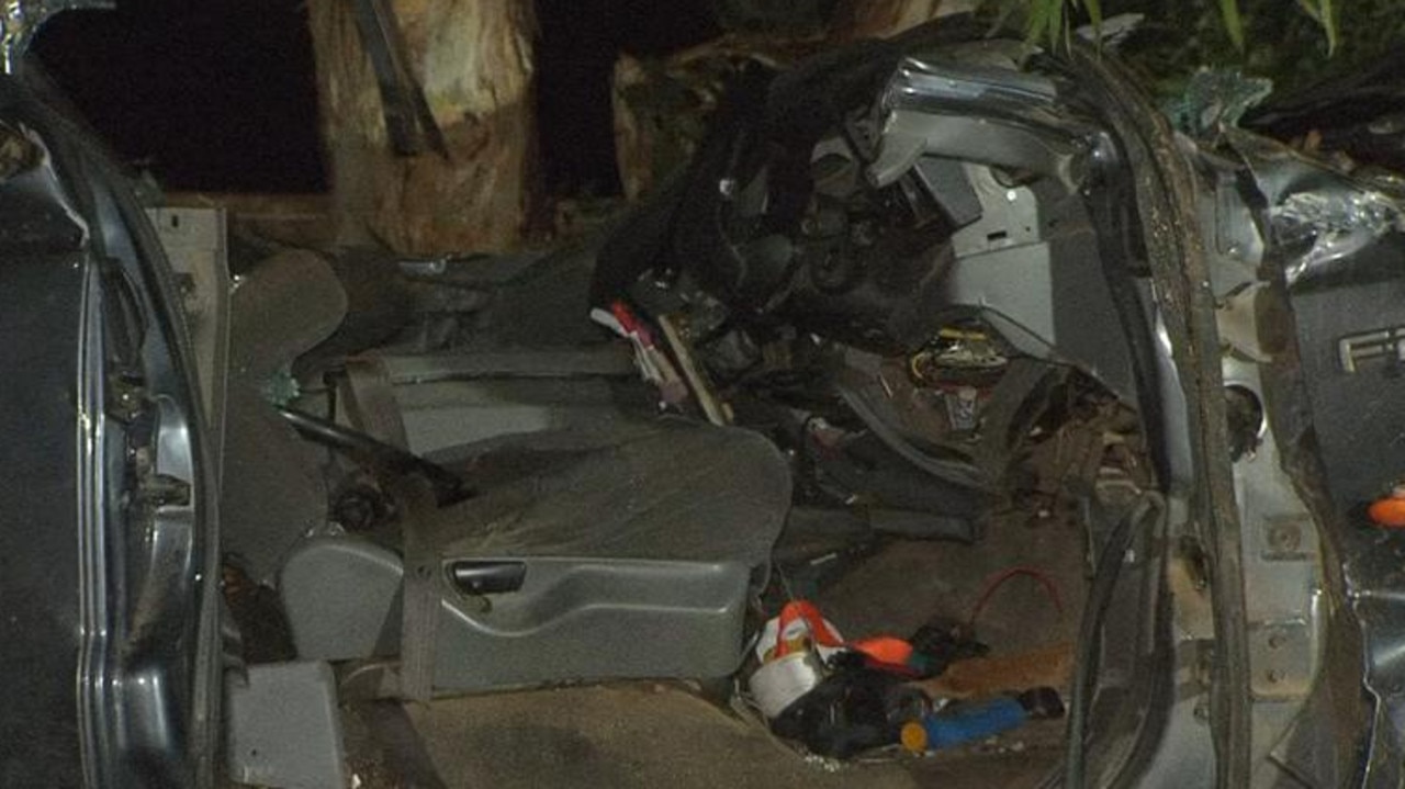 It is understood the truck crashed into a tree along Zerk Rd. Picture: 7NEWS