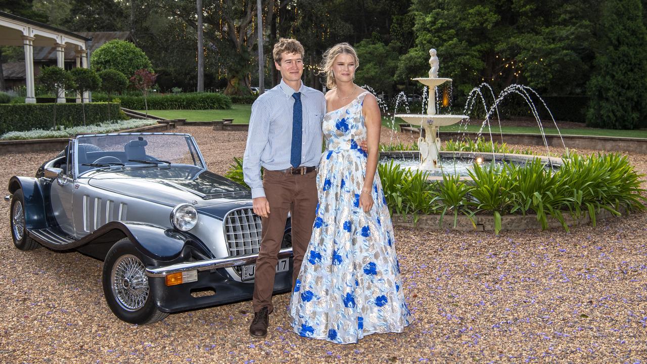 Abby Burge driven to the formal by her brother Matthew Burge. Highlands Christian College formal at Gabbinbar Homestead. Wednesday. 18th Nov 2020 Picture: Nev Madsen