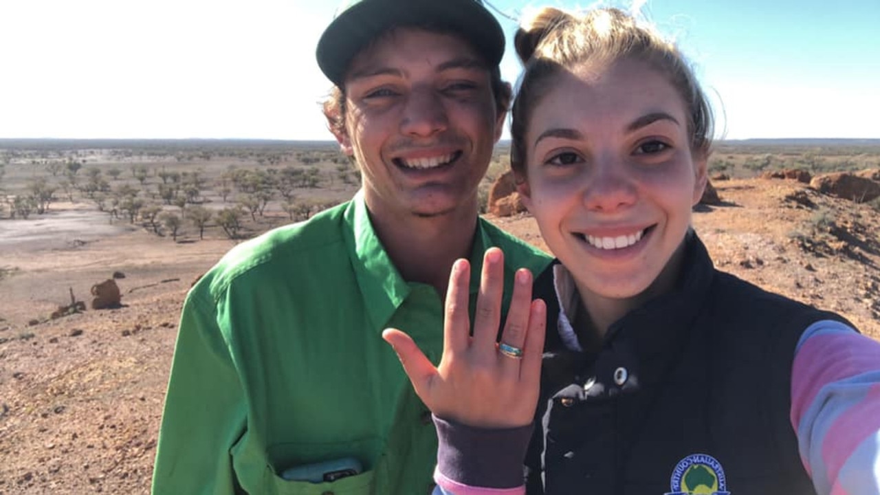 Rhiley and Maree Kuhrt became engaged in June 2021. Picture: Supplied