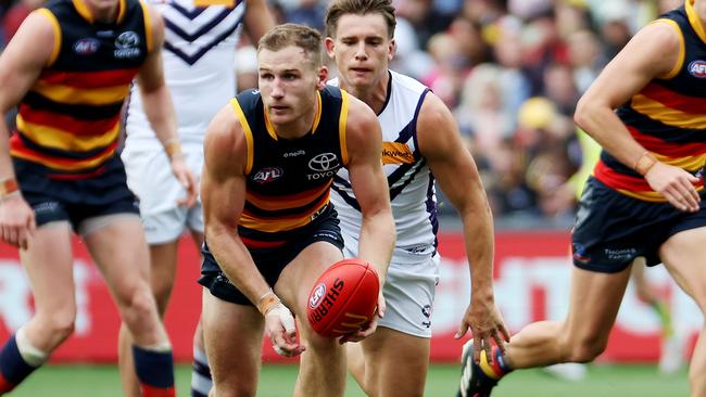 The Crows are planning for Rory Laird to play on Sunday. Picture: James Elsby/AFL Photos