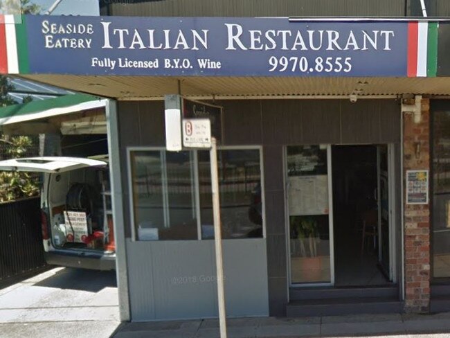 The Seaside Eatery Italian restaurant in Narrabeen, where three adults and two children left without paying the $313 bill. Picture: Google Maps