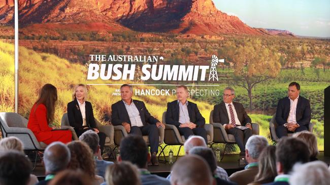 Jenna Clarke, Mia Davies, Dr Neale Fong, Dr Kieran Hennell, Mayor Peter Long and Gerhard Veldsman at the Bush Summit.