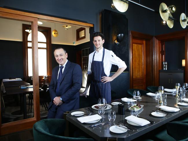 John Gambaro and head chef Thomas Boisselier. Picture: AAP