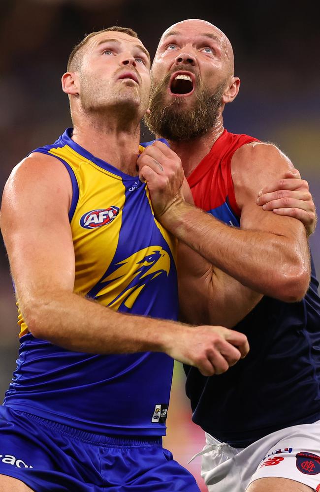 Gawn ripped Flynn and the Eagles to shreds. Picture: Paul Kane/Getty Images