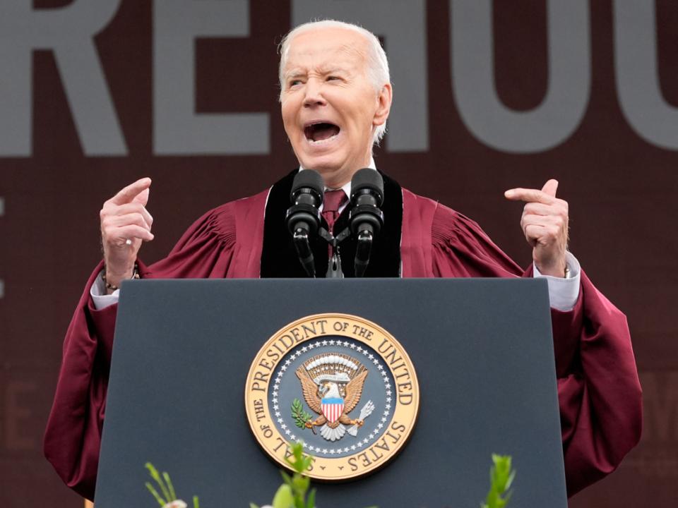 Joe Biden faces mixed reaction during college ceremony attendance