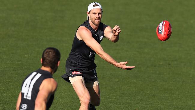 Sam Docherty in action this morning at Ikon Park. Picture: Getty