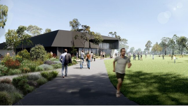 An artist's impression of the new Warriewood Valley Community Centre. Construction work is set to begin in April. Picture: Supplied