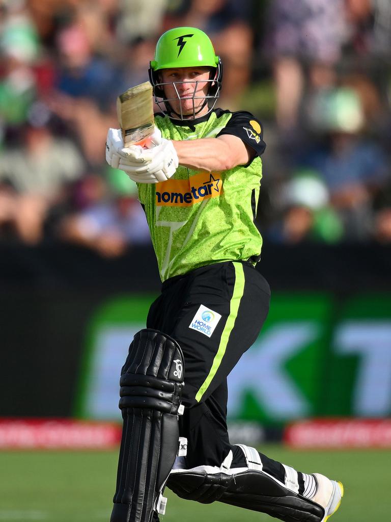 Cameron Bancroft has opened the batting for Sydney Thunder at Lavington Sports Ground in Albury just before Christmas. Picture: Morgan Hancock/Getty Images.