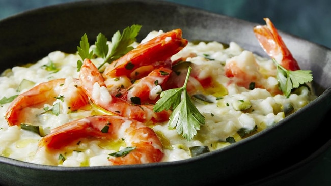 David Herbert's prawn, zucchini and lemon risotto.