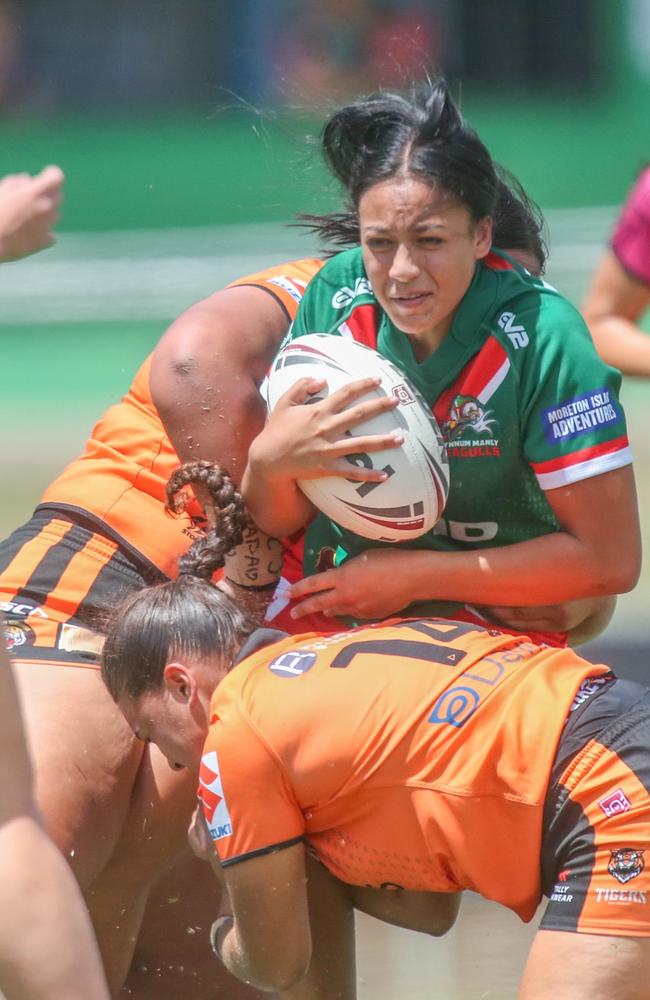 Hayley Bush. Harvey Norman U19s Wynnum V Easts, BMD Kougari Oval, 22.02.25. pics by Stephen Archer