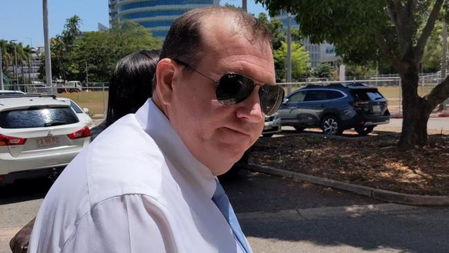 Kent Rowe leaves his NT Supreme Court trial in Darwin on Monday, September 5.