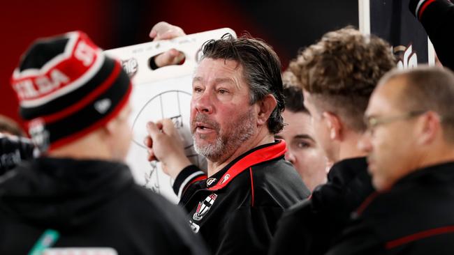 St Kilda coach Brett Ratten needs to turn things around. Picture; Dylan Burns/AFL Photos via Getty Images