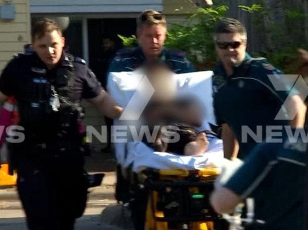 Woman rushed to hospital with life-threatening injuries after Townsville dog attack. Picture: 7NEWS