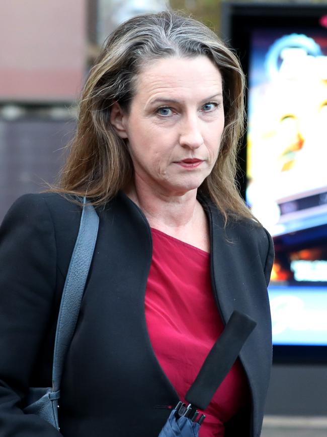 Dawson’s lawyer, Belinda Rigg SC, leaving the NSW Supreme Court on Monday. Picture: Jane Dempster