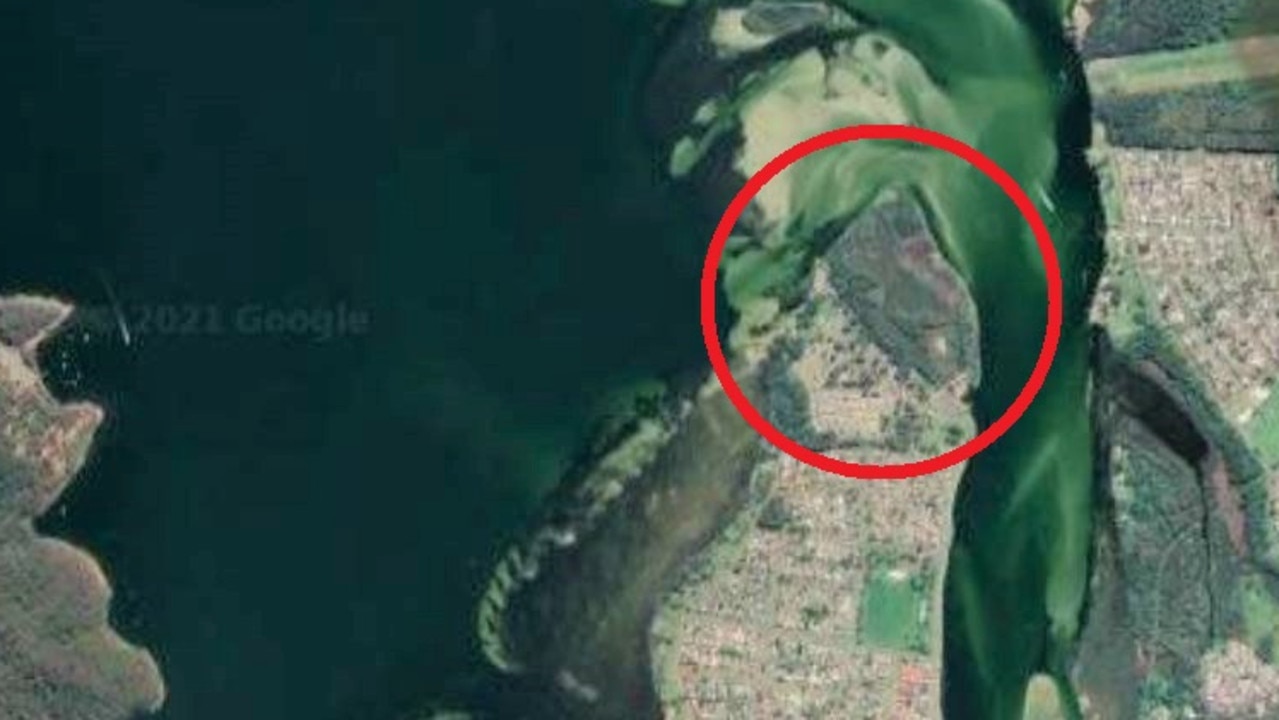 Coon Island, north of Swansea on Lake Macquarie, is named after Herbert Heaney who was nicknamed ‘coon’. Picture: Google Maps.