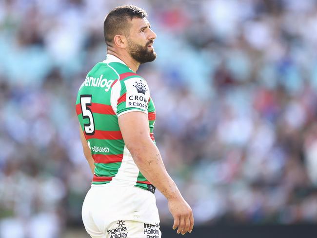 SYDNEY, AUSTRALIA - APRIL 02: Josh Mansour of the Rabbitohs looks on during the round four NRL match between the Canterbury Bulldogs and the South Sydney Rabbitohs at Stadium Australia, on April 02, 2021, in Sydney, Australia. (Photo by Cameron Spencer/Getty Images)