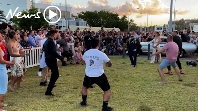 Kaiya-Gene Kerekere's family performs haka at formal