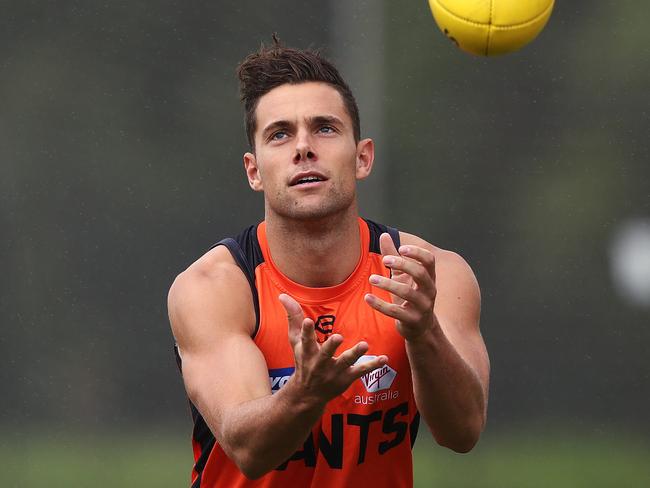 Josh Kelly during GWS Giants training for big game against Richmond. Picture. Phil Hillyard