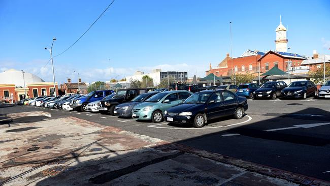 This car park is now home to the sports campus of Richmond High School off Bridge Rd, Richmond. Picture: Mike Keating