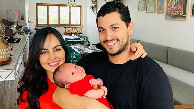 Paula Torres, Eduardo Obando and baby Samuel. Picture – Facebook/MAO Latin Dining