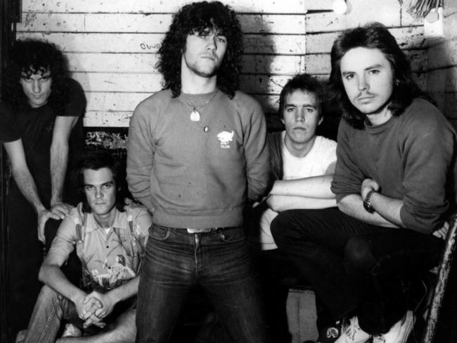 Cold Chisel — Ian Moss, left, Don Walker, Jimmy Barnes, Steve Prestwich and Phil Small — in 1978.