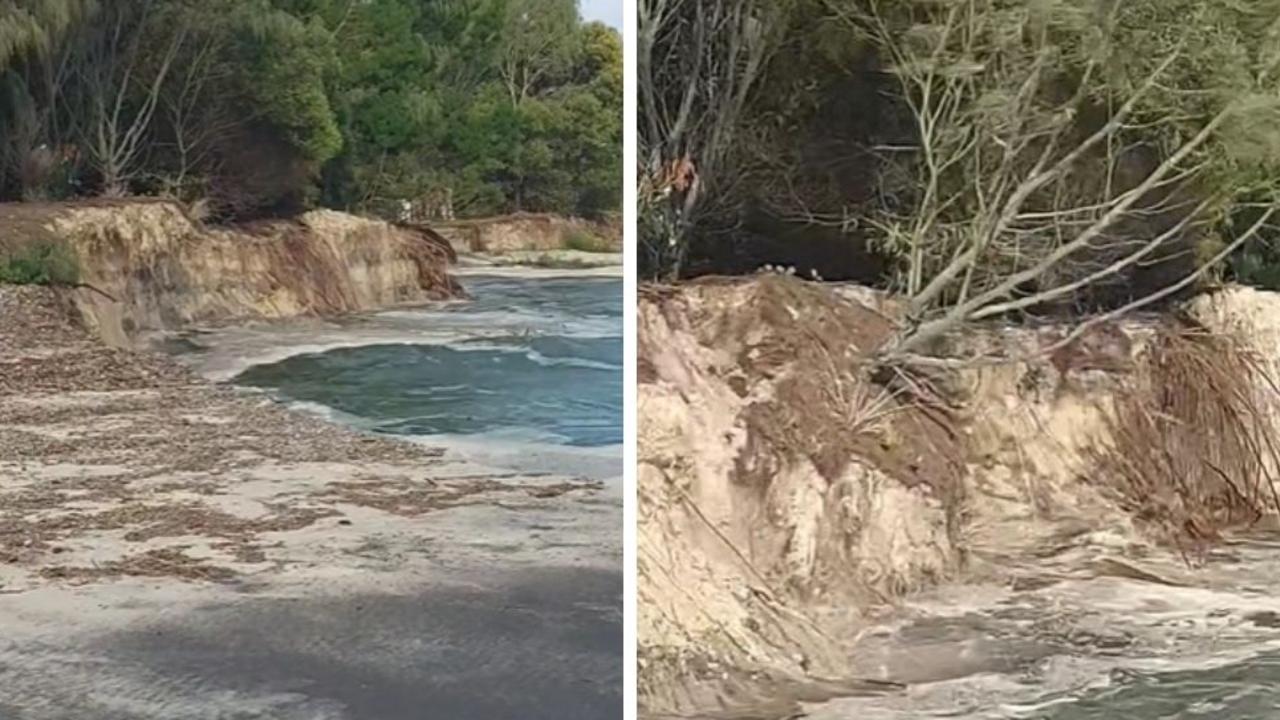 Inskip Point Visitor Katrina Karhula caught the latest landslip in action, sharing footage of the disappearing land on the popular Word’s Out Rainbow Beach Facebook page, on Saturday July 6, 2024.