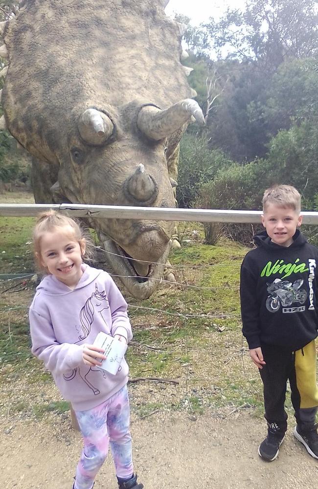 Grace and her twin brother have been learning about fire safety at school. Picture: Supplied