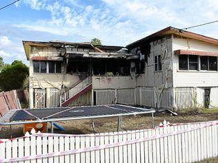 The Bromilow's Naughton Street home was totally gutted by fire last week. Picture: Maddelin McCosker