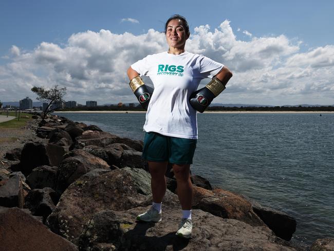 Connie Chan at The Spit preparing  for Australasian Welterweight Championship fight . Picture Glenn Hampson