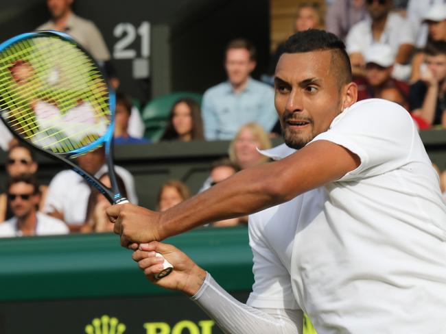 Wimbledon Championship 2019. Rafael Nadal defeats Nick Kyrgios in round two. Picture: Ella Pellegrini