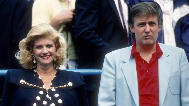 Ivana Trump and Donald Trump attends the U.S. Open Tennis Tournament circa 1988 in Flushing, Queens. Picture: PL Gould/IMAGES/Getty Images.