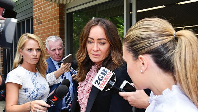 Bridges leaving court after her hearing. (Picture: AAP)