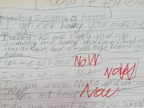 A Gold Coast teenager in foster care is now homeless on the streets of the Gold Coast - this is the written letter to her foster mum after being moved from their home.