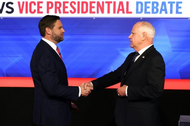 The US vice presidential debate between Republican Senator J.D. Vance (L) and Democratic Minnesota Governor Tim Walz was held on Tuesday