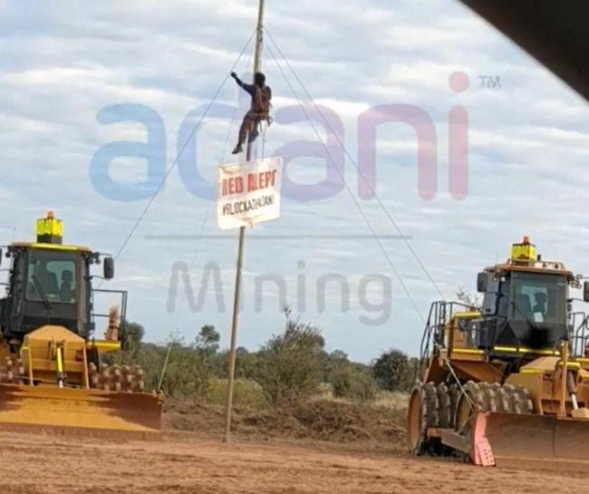 WORK BLOCKED: Adani said their Queensland contractors were waiting to start legal and approved work on our Carmichael mine site after two people "have decided that their opinion matters more than the law and the right of Queenslanders to make a living". Picture: Adani Australia