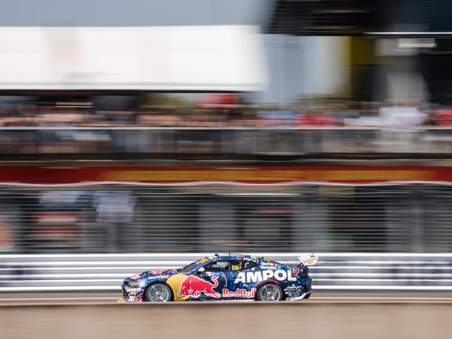 In an Australian first, Supercars fans will get to witness the full fleet of their favourite race cars cruise the streets of Darwin before they hit the Hidden Valley Raceway. Picture: Supplied.