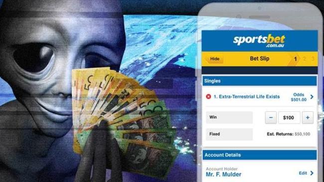The truth IS out there, Sportsbet claimed today in an April Fool’s Day prank. Picture: Supplied