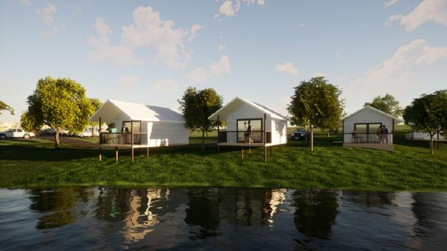 Wedding guests and their families would be able to stay in the eight overnight cabins also proposed for the site. Picture: Tait Morton Johnston Pty Ltd Planning Report 2022