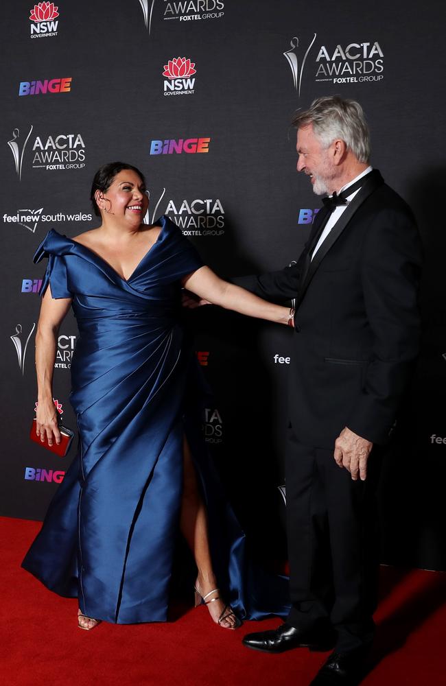 Deborah Mailman and Sam Neill. Picture: Mark Metcalfe/Getty Images for AFI