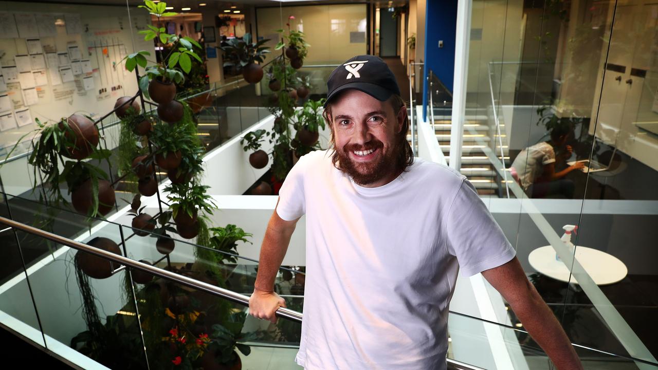 Billionaire software developer Mike Cannon-Brookes at the Atlassian offices in Sydney. Picture: John Feder