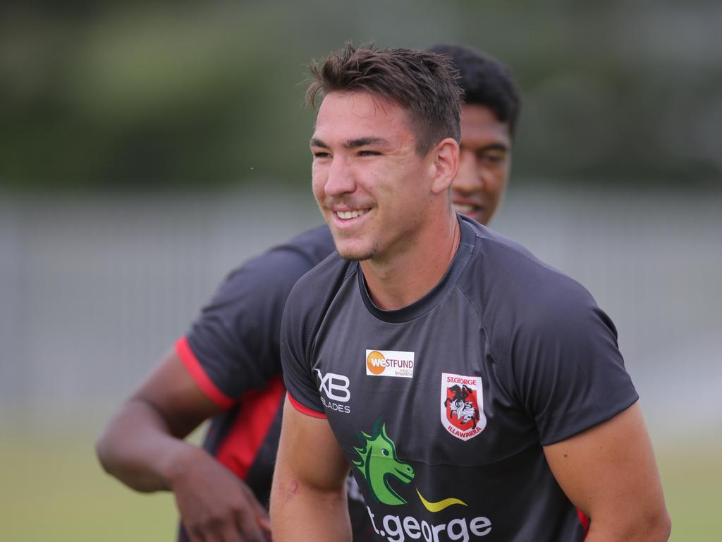 Reece Robson at Dragons training. Picture: St George Illawarra